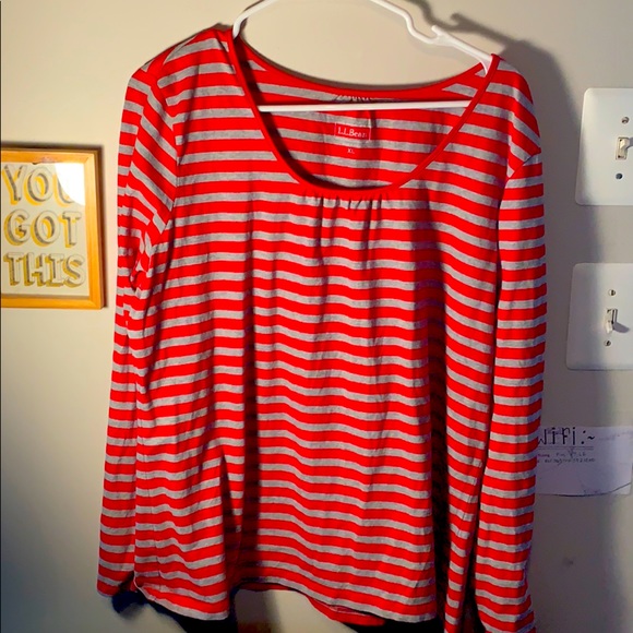 L. L Bean L/S Striped  - Size: XL - Picture 1 of 3
